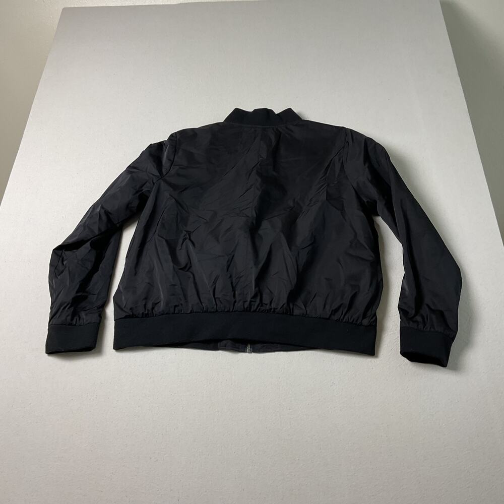 Torrid Bomber Patch Jacket Black Full Zip Size 1 - image 8